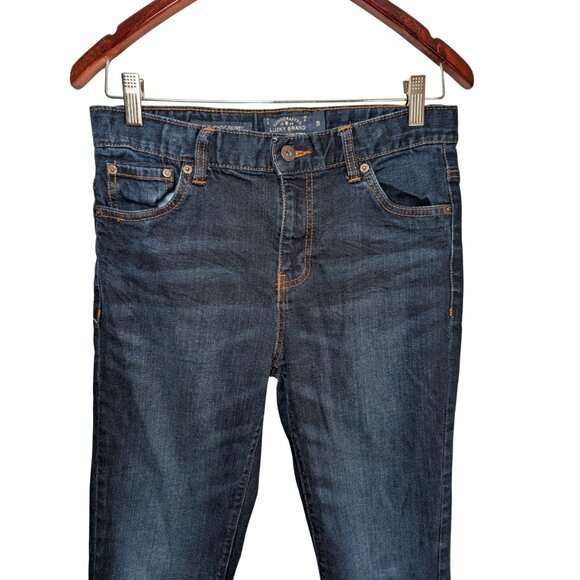 Lucky Brand Boys 18 Dark Wash Skinny Jeans Authentic Youth Denim Skater kid pant - Picture 4 of 8